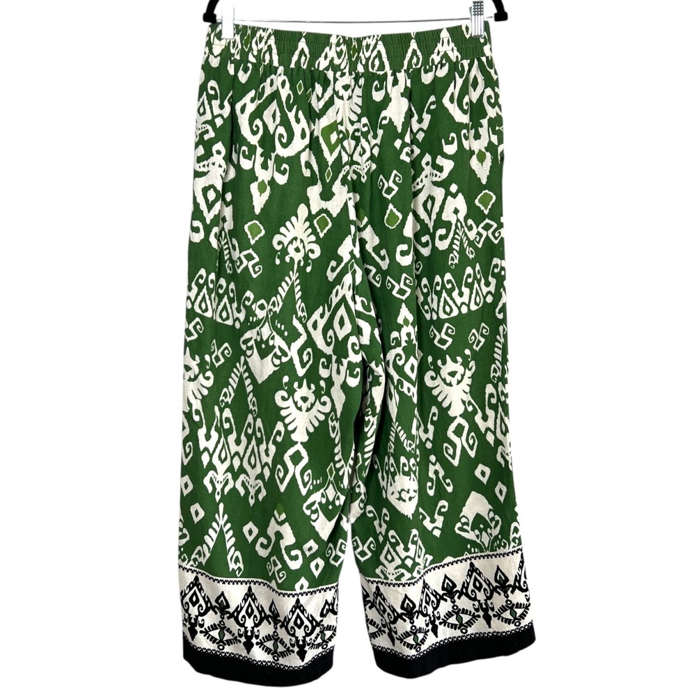 Haute Hippie Batik Print Linen Blend Wide Leg Pants Size 1X Resort Beach Boho - Picture 3 of 6